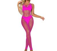 Generisch 2025 Donne Lingerie Pigiameria Body Stocking Pesce Mesh Body Sheer Lingerie Pizzo, rosa intenso, Taglia unica