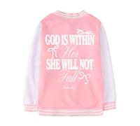 Generisch 2025 Giacca stampata casual per bambini, giacca da baseball, Sport-Cardigan Pia Herzog Il tuo, Colore: rosa., 2-3 Anni