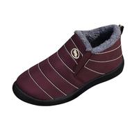 Generisch 2025 grandi scarpe e stivali freddi da uomo e da donna senza cotone con vecchi stivali ispessiti, scarpe casual calde scaldamuscoli in pelliccia da donna, Brick rosso, 44 EU