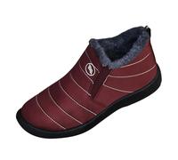 Generisch 2025 grandi scarpe e stivali freddi da uomo e da donna senza cotone con vecchi stivali ispessiti, scarpe casual calde scaldamuscoli in pelliccia da donna, Colore: rosso, 45 EU