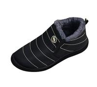 Generisch 2025 grandi scarpe e stivali freddi da uomo e da donna senza cotone con vecchi stivali ispessiti, scarpe casual calde scaldamuscoli in pelliccia da donna, Nero , 45 EU