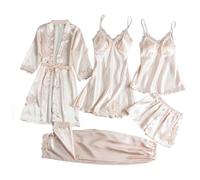 Generisch 2025 Il set di cinque pezzi di biancheria intima calda da donna The Nightgown Girl Bingsi, Colore: rosa., XXL