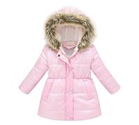 Generisch 2025- Inverno spesso caldo con cappotto antivento Outwear giacca abbigliamento Pia Duca Il suo, Colore: rosa., 8-9 Anni