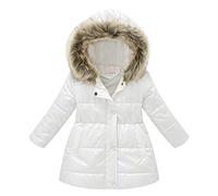 Generisch 2025- Inverno spesso caldo con cappotto antivento Outwear giacca abbigliamento Pia Duca Il suo, bianco, 6-7 Anni
