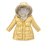 Generisch 2025- Inverno spesso caldo con cappotto antivento Outwear giacca abbigliamento Pia Duca Il suo, giallo., 8-9 Anni