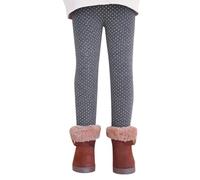 Generisch 2025 leggings foderati in pile per bambini ragazze cotone invernale spessi pantaloni elasticizzati caldi pantaloni invernali leggings bambina 128, grigio., 8-9 Anni