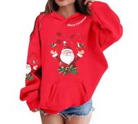 Generisch 2025 M - Felpa con cappuccio a maniche lunghe, vestibilità comoda, per bambini, in morbido pile, per il tempo libero, con design grafico giocoso, per le vacanze, per la gioventù, Colore