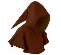 Generisch 2025 "Mantello medievale con cappuccio, ideale per spettacoli di Halloween, costume da cosplay missionario" il tuo costume da cosplay falso, marrone, Taglia unica