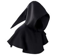 Generisch 2025 "Mantello medievale con cappuccio, ideale per spettacoli di Halloween, costume da cosplay missionario" il tuo costume da cosplay falso, Nero , Taglia unica