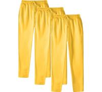 Generisch 2025 Pantaloni Hop Pantaloni da allenamento casual tinta unita con polsini per la tasca con lacci -TLG pantaloni sportivi marroni da uomo, giallo., L