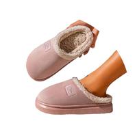 Generisch 2025 Pantofole in memory foam per una comoda scivolare verso il basso - ideale per interni ed esterni. Suola spessa sandali invernali caldi., Colore: rosa., 36 EU
