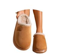 Generisch 2025 Pantofole in memory foam per una comoda scivolare verso il basso - ideale per interni ed esterni. Suola spessa sandali invernali caldi., marrone, 36 EU