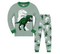 Generisch 2025 Pigiama Bambino Bambino, Dinosauri Cotone 2 Pezzi Treno Biancheria Da Notte Invernale Set Vestiti Natale Bambino Vestiti Neonati, Gn1, 4-5 Anni