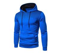 Generisch 2025 Set 2 Pezzi Tempo Libero Fitness Polka Dot Felpa Pullover Pantaloni Inverno Caldo Il Sentiero A Ovest, Blu, 3XL