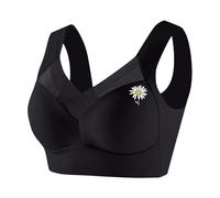 Generisch 2025 Tracolla comoda e trasparente da donna, senza fili, senza schiena, senza spugna, con spallacci convertibili reggiseni, Nero , XL