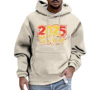 Generisch 2025 Trend uomini e donne con la stessa felpa con cappuccio di Capodanno Casual Sports Fashion Capodanno indispensabile Top Collection 2022, cachi, S