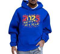 Generisch 2025 Trend uomini e donne con la stessa felpa con cappuccio di Capodanno Casual Sports Fashion Capodanno indispensabile Top Collection 2022, Blu, XL
