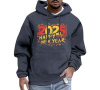 Generisch 2025 Trend uomini e donne con la stessa felpa con cappuccio di Capodanno Casual Sports Fashion Capodanno indispensabile Top Collection 2022, grigio scuro, L