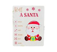 Generisch 2025 uno per tutti! Gioco di puzzle Roll-A-Santa, un gioco di riunione di famiglia, l'atmosfera festiva lo rende possibile con la famiglia (kaki, 15 cm)