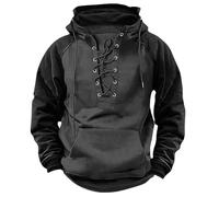 Generisch 2025 Uomo Inverno con Cappuccio Gioventù Felpa Uomo Abbigliamento da Lavoro Colorblocking Casual Felpa con Cappuccio Con Tasca, grigio., L
