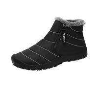 Generisch 2025 Uomo - Moda invernale stivali da neve spessi e caldi con cerniera con scarpe in cotone vellutato scarpe da uomo scarpe da ginnastica originali, Nero , 43 EU