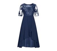 Generisch 2026, abito da donna lungo con ricamo in pizzo e chiffon