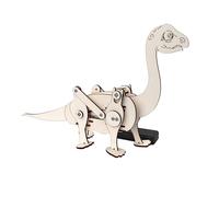 Generisch 2026 Animatronic Brachiosaurus Legno - Peluche interattivo per bambini con suoni realistici movimenti fluidi - Educativo prezioso per bambini (beige, 20 x 20 cm)