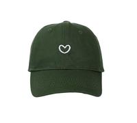 Generisch 2026 - Berretto da baseball con ricamo a cuore, top morbido, cappello da papà regolabile per uomini e donne, casual, per uso quotidiano all'aperto Cap donna, verde militare, Taglia unica