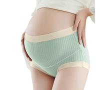 Generisch 2026 Biancheria intima premaman senza cuciture con elastico in vita per una tenuta ottimale durante tutta la gravidanza, verde, M