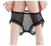 Generisch 2026 biancheria intima trasparente vita bassa per le donne, Nero , L