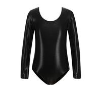 Generisch 2026 Body Da Ginnastica Bambina Manica Lunga Tuta Da Danza Lucida Balletto Classico Maglia Yoga Del Balletto Body Tuta Da Ginnastica, Nero , 8-9 Anni