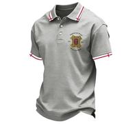 Generisch 2026 camicia a maniche corte per la celebrazione del giorno santo, traspirante confortevole., grigio., 3XL
