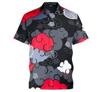 Generisch 2026 Camicia da uomo alla moda, top casual stampato elegante per la vita quotidiana, perfetta per ogni occasione, design comodo e leggero in tessuto, Rosso anguria., L