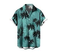 Generisch 2026 Camicie casual da uomo con stampa digitale per una vestibilità rilassata, perfetta per facile manutenzione, tessuto comodo per il tuo stile quotidiano., Azzurro, M