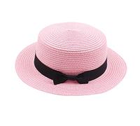 Generisch 2026 - Cappello di paglia estivo Fedora largo tesa floppy spiaggia sole cappello cappello cappello da sole ragazza gatto, g, Taglia unica