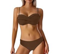 Generisch 2026 Categoria di prodotto Bikini Set 2 - Costume da ballo con frange Tessuto Glitter per Team Performance Bikini Top con Bretelle Set glamour per spettacoli Eventi, caffè, L