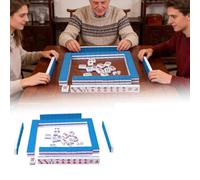 Generisch 2026 Classico Mahjong con pedine complete, ideale per la serata di gioco in famiglia per promuovere le abilità (blu, 2,6 cm)