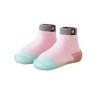 Generisch 2026 - - Comode scarpe da ginnastica per bambini a strisce - bambino a maglia traspirante da pavimento, Colore: rosa., 22.5 EU