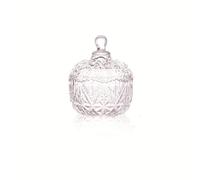 Generisch 2026 contenitore in vetro trasparente con coperchio per aromaterapia, candele profumate come elegante decorazione per la casa (bianco, 14 x 10,5 cm)