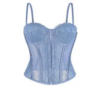 Generisch 2026 - Corsetto da donna a tutto il seno, con scollo a U, con effetto push up, Canotta C8-Grigio, S
