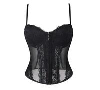 Generisch 2026 - Corsetto da donna a tutto il seno, con scollo a U, con effetto push up, Canotta C8-nero, XS