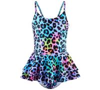 Generisch 2026 - Costume da bagno da bambina a squame di pesce vestito da ragazza fonte calda bambini costume da bagno bikini bambino 86, Azzurro, 8-9Years