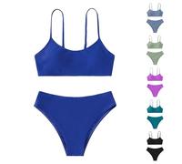 Generisch 2026 Costume da bagno senza spalline multicolore per ragazze, piccolo bikini carino per bambini grandi, abiti sportivi, BU1, 11-13 anni