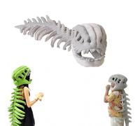 Generisch 2026 - Costume da dinosauro con scheletro 3D Trex Wearable Dinosaur Skeleton Plush (grigio, 45 in)