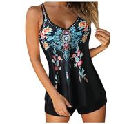 Generisch 2026 - Costumi da bagno tankini da donna estivi in due pezzi Costumi da bagno stampa Sling Swim Tank Top con pantaloncini costumi da bagno da spiaggia Top pazzi, cachi, L