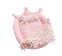 Generisch 2026 Divano Mini Letti Camera da Letto Casa delle Bambole 17 centimetri Carino Doll Letti Con Coperte Decorative (30x32cm)