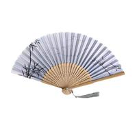 Generisch 2026 Eleganti ventaglio pieghevole Line-Dance con scomparti per pettegolezzi, ventaglio pieghevole con stivali sul pavimento (nero, 21 x 5 cm)