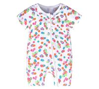 Generisch 2026 - Estate Baby Manica Corta Baby Baby Stampa Doppia Cerniera Uomo Bambino Tuta per gattonare Body Set Neonato Ragazzo, c, 12-18 Monate