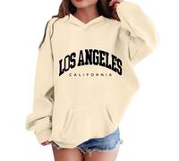 Generisch 2026 - Felpa con cappuccio a maniche lunghe per un comodo maglione senza cordoncino, ideale per le attività quotidiane, la scuola, il tempo libero, adatta per l'inverno, beige., 4-5 Jahre