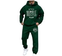 Generisch 2026 Felpa con cappuccio con stampa motivazionale per lo stile quotidiano, Verde scuro, S